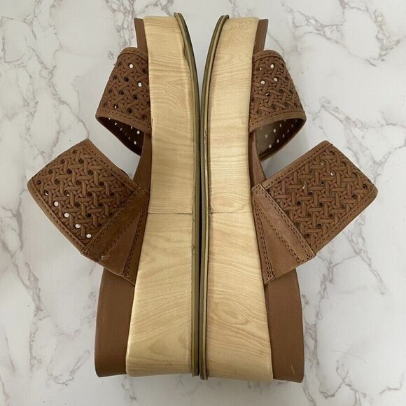 Dr. Scholl's Original Collection Sandals Sz 7.5M Brown  Slip On Comfort Platform - Picture 4 of 11